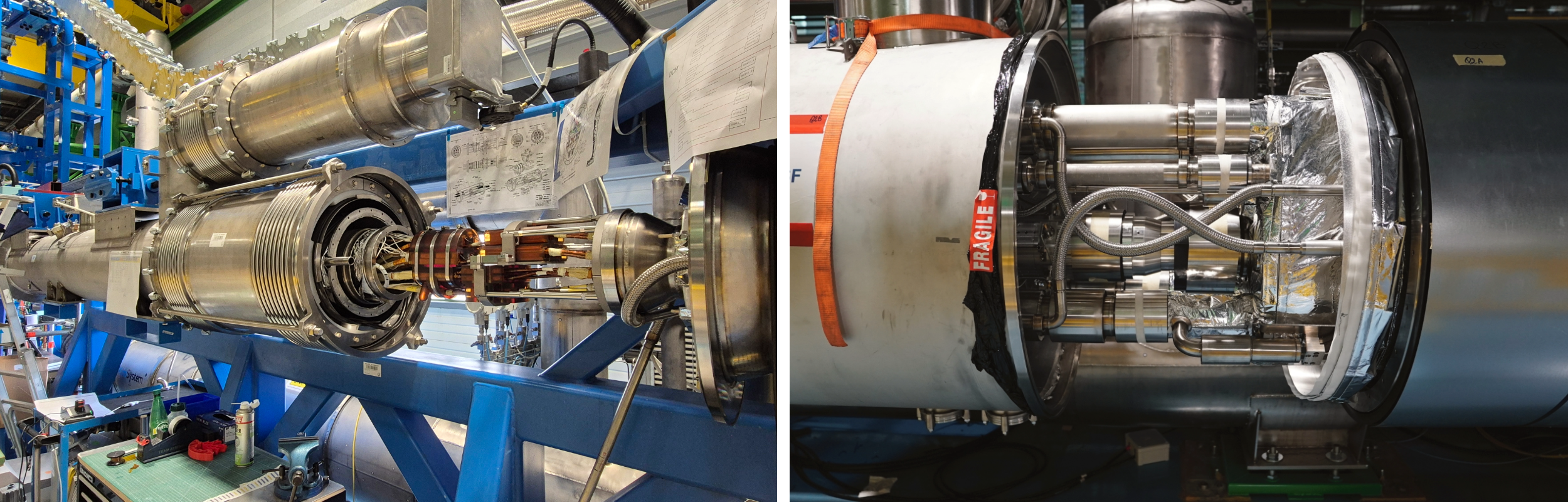 smaller cylindrical interconnections between larger cylinders
