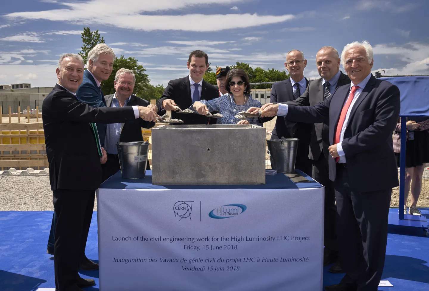 Groundbreaking for the Civil Engineering work at P1 and P5 of the LHC
